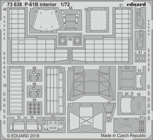 Eduard 73638 P-61B interior 1/72 HOBBY BOSS – imagen 2