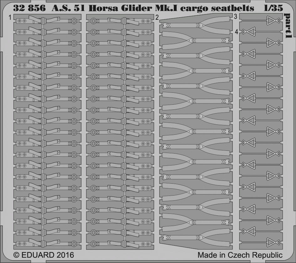 Eduard 32856 A. S. 51 Horsa Glider Mk. I cargo seatbelts 1/35 BRONCO