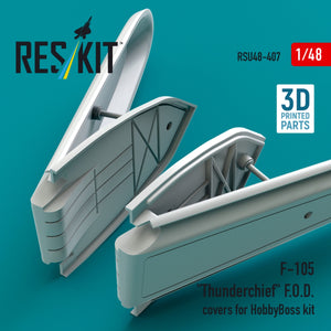 RESKIT RSU48-0407 F-105 "Thunderchief" F.O.D. covers for HobbyBoss kit (3D Printed) 1/48