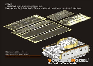 Voyager Model PEA450 WWII German Pz.Kpfw.IV Ausf.J &amp;quot;Thoma shields&amp;quot; wire mesh schürzen (Last Production) (FOR Boder 35008) 1/35