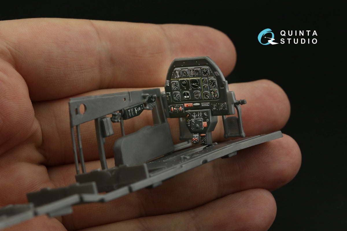 Quinta Studio QDS-32145 P-51D Mustang 3D-Printed &amp;amp; coloured Interior on decal paper (Zoukei-Mura SWS) (Small version) 1/32 – immagine 3