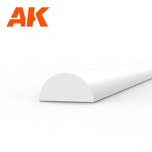 AK Interactive AK6553 HALF CANE 3.00 X 350MM – STYRENE HALF CANE – (3 UNITS) – Bild 2