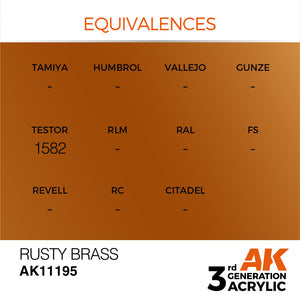 AK Interactive AK11195 RUSTY BRASS – METALLIC 17ml – image 3