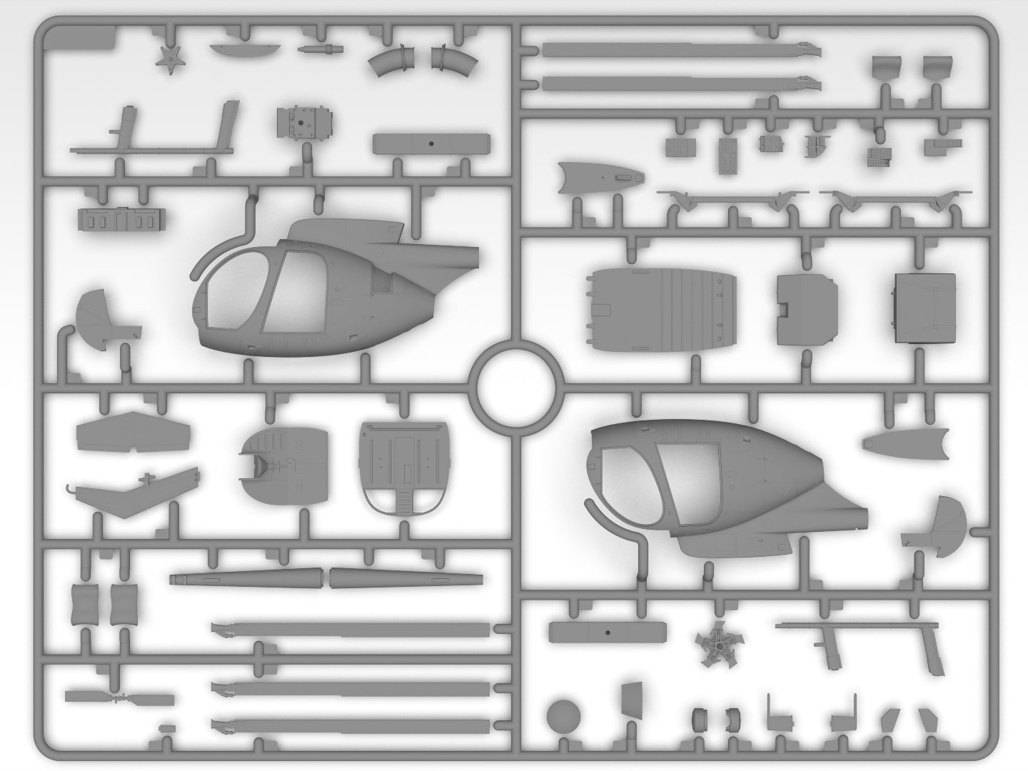 ICM 48369 MH-6J Little Bird, US Special Forces Helicopter (100% new moulds) 1/48