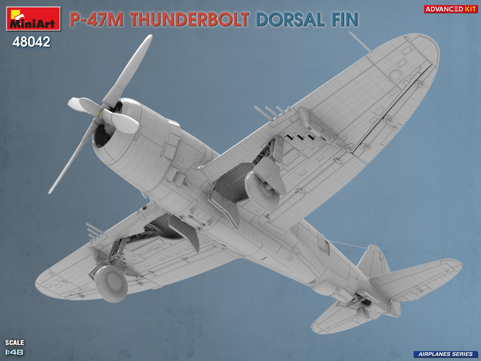 MiniArt 48042 P-47M Thunderbolt Dorsal Fin Advanced Kit 1/48 – imagen 3