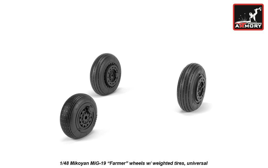 Armory Models AW48030 Mikoyan MiG-19 Farmer wheels w/ weighted tires 1/48 – Bild 3
