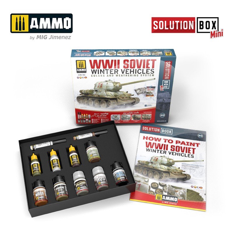 AMMO of Mig Jimenez 7903 SOLUTION BOX MINI (20) - How to paint WWII Soviet Winter Vehicles – Bild 2