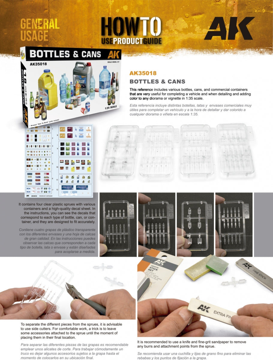 AK Interactive AK35018 BOUTEILLES ET CANETTES 1/35 – image 7