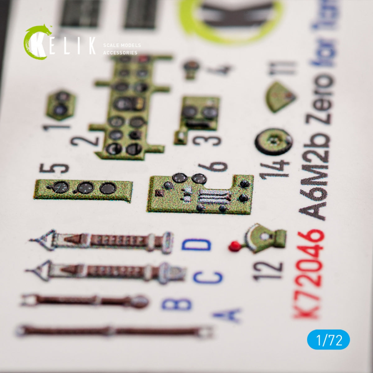 KELIK K72046 A6M2B ZERO - INTERIOR 3D DECALS FOR TAMIYA KIT 1/72 – image 2