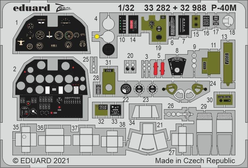 Eduard BIG33133 P-40M part I TRU 1/32 – Bild 3