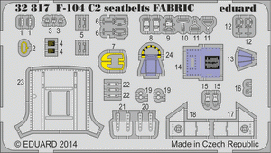 Eduard 32817 F-104 C2 seatbelts SUPER FABRIC 1/32 Italeri – Bild 2