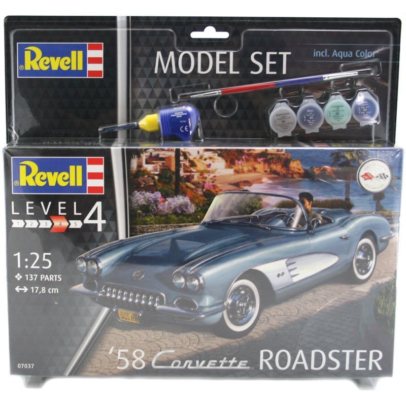 Revell 67037 58 Corvette Roadster Model Set 1/25 – immagine 2