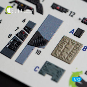 Décalcomanies 3D intérieures KELIK K72064 A1H SKYRAIDER pour maquette Hasegawa 1/72 – image 3