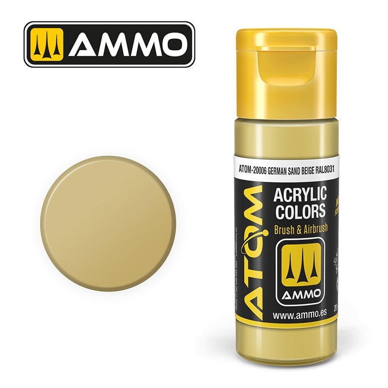 AMMO of Mig Jimenez 20006 ATOM COLOR German Sand Beige RAL 8031 ​​20ml