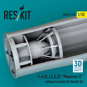 RESKIT RSU32-0195 F-4 (E, J, F, G, S) &amp;quot;Phantom II&amp;quot; exhaust nozzles for Revell kit (3D Printed) 1/32 – imagen 3