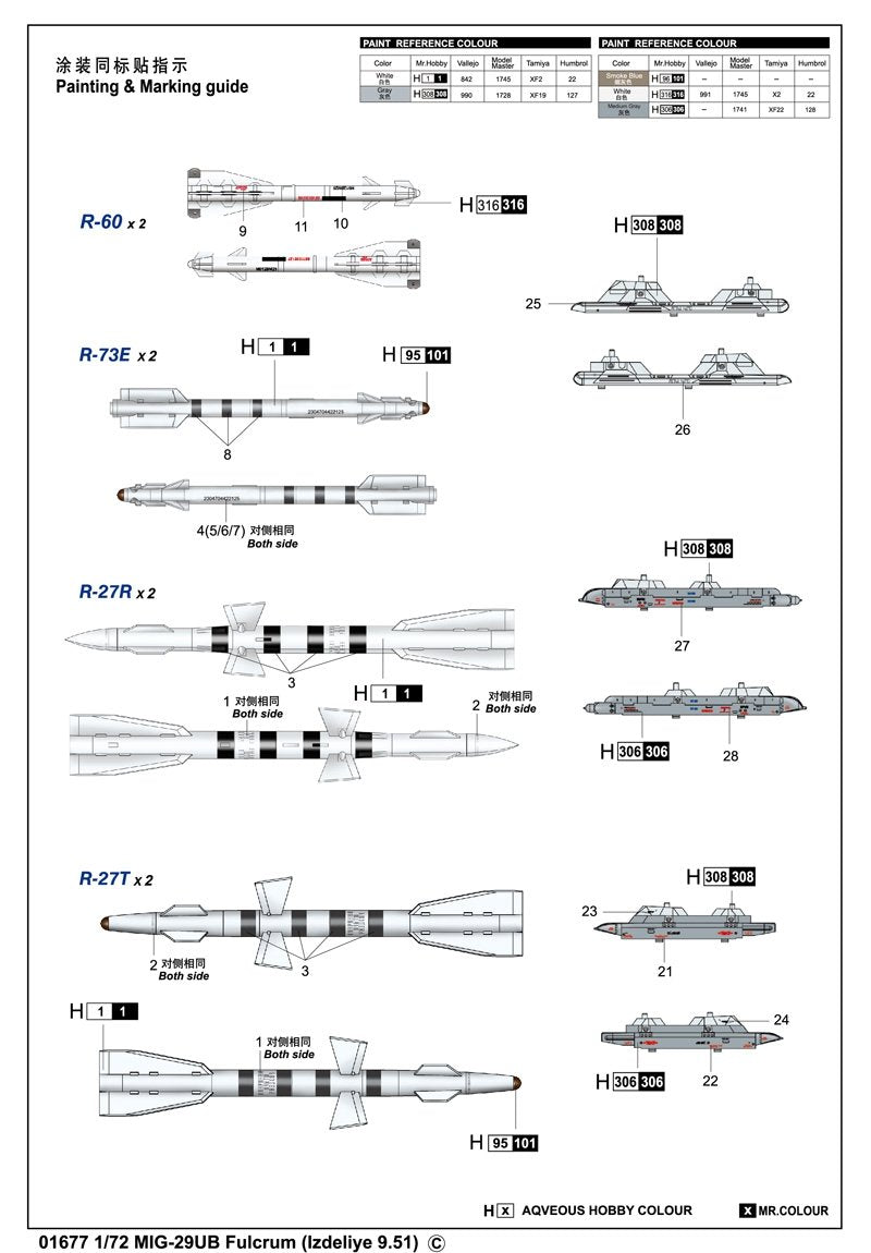 Trumpeter 01677 MIG-29UB Fulcrum Izdeliye 9.51 1/72 – image 4