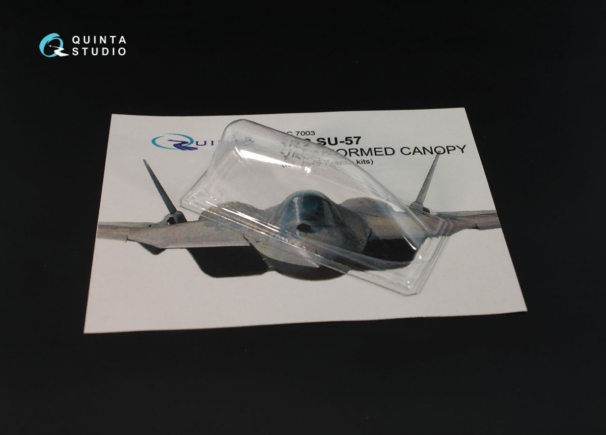 Quinta Studio QC72003 SU-57 vacuformed clear canopy 2 pcs (for 7319 Zvezda kits) 1/72 – immagine 3