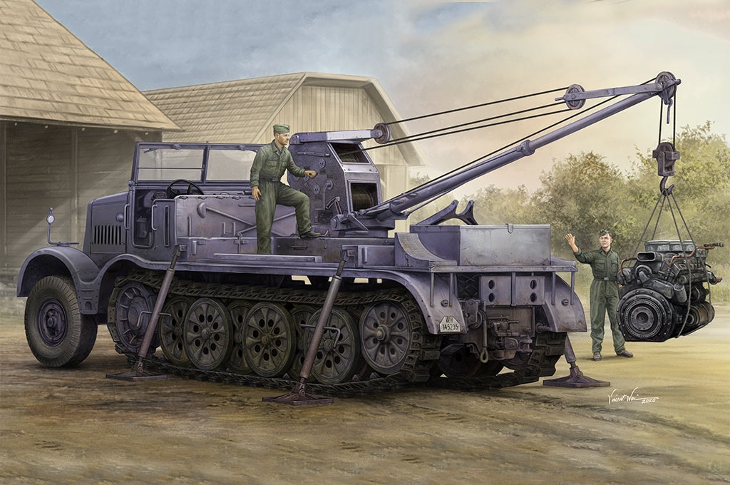 Trumpeter 09576 Schwerer Zugkraftwagen 18 t with 6 t Billstein-Crane, Sd.Kfz.9/1 1/35