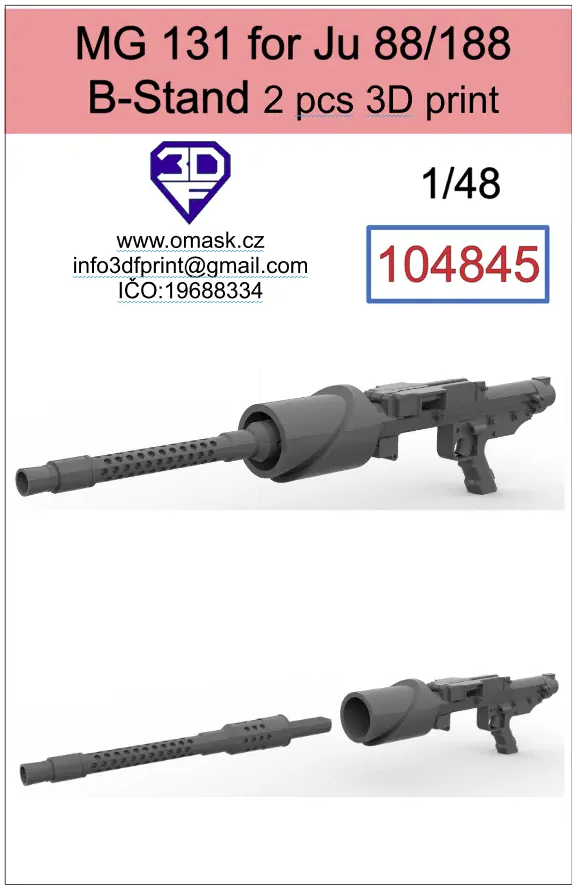 Omask 104845 MG 131 for Ju 88/188 B-Stand 1/48