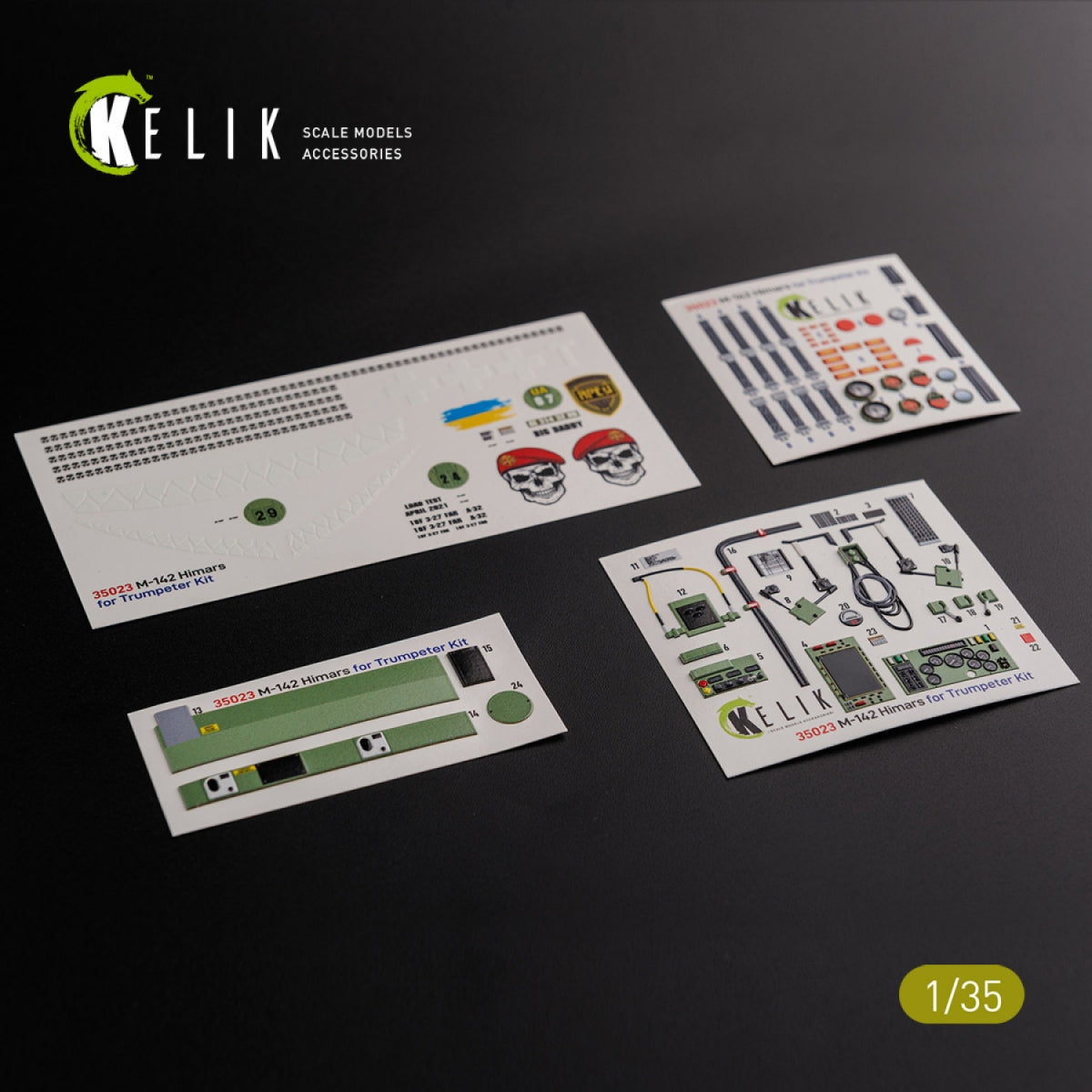 KELIK K35023 M142 HIMARS - Interior 3D Decal and classic Decal for Trumpeter kit 1/35
