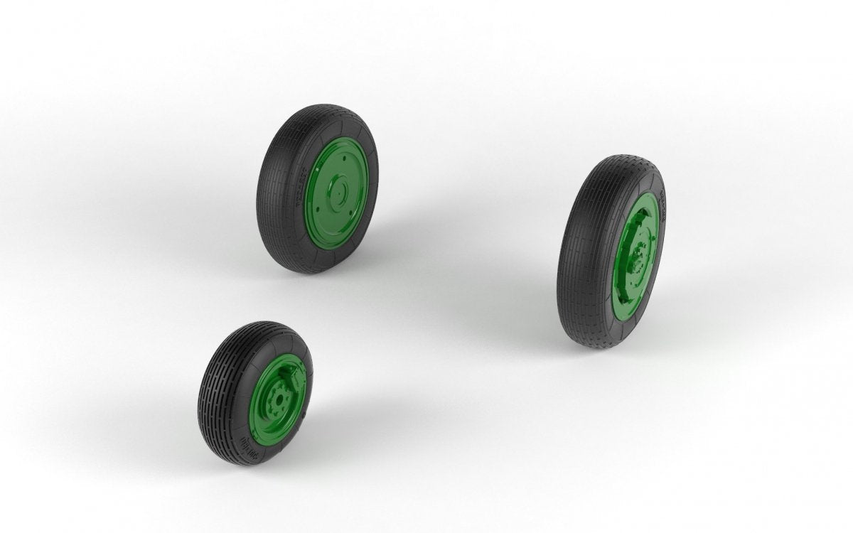 Armory Models AW48029 Mikoyan MiG-21 Fishbed wheels w/ weighted tires, late production 1/48 – immagine 4