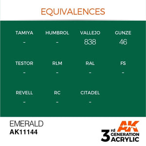 AK Interactive AK11144 EMERALD – STANDARD 17ml – immagine 3