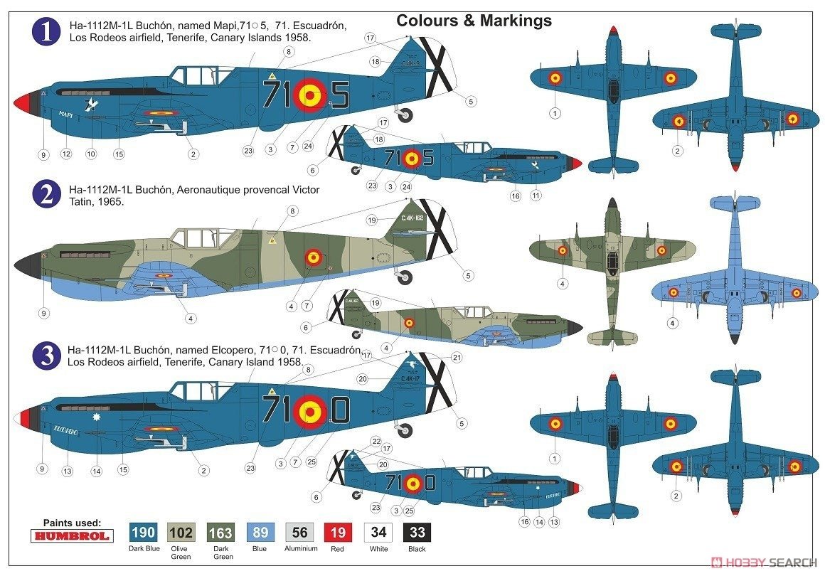 AZ Model AZ7668 HA-1112M-1L Buchon in Camouflage 1/72 – Bild 2