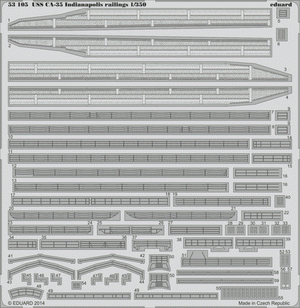 Eduard 53105 USS CA-35 Indianapolis railings ACADEMY 1/350