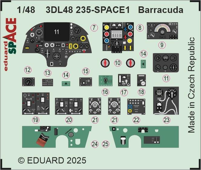 Eduard 3DL48235 Barracuda SPACE TRUMPETER 1/48 – immagine 3