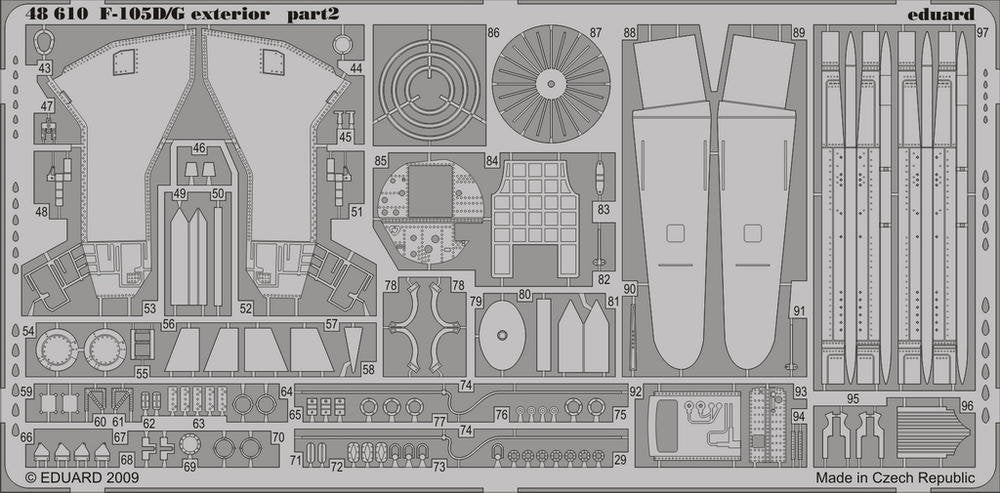 Eduard 48610 F-105D/ G exterior 1/48 HOBBY BOSS – imagen 2