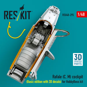 RESKIT RSU48-0295 Rafale (C, M) cockpit (Basic edition with 3D decals) for HobbyBoss kit (3D printed) 1/48 – Bild 2