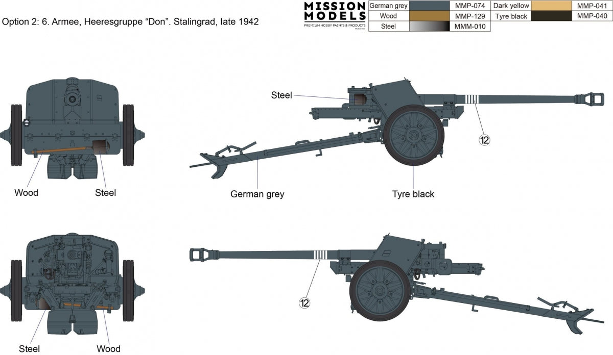 Gecko Models 16GM0012 German 7.5 cm Pak 40 Anti-Tank Gun Early Prod. 1/16 – image 2