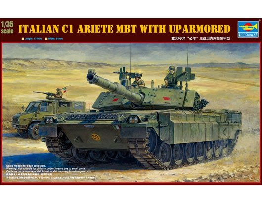 Trumpeter 00394 Italian C1 Ariete MBT with uparmored 1/35