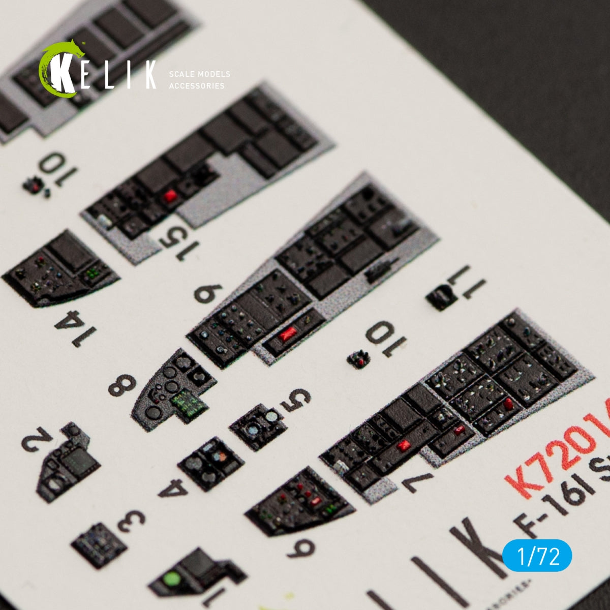 KELIK K72016 F-16I &amp;quot;SUFA&amp;quot; INTERIOR 3D DECALS FOR KINETIC KIT 1/72 – Bild 3