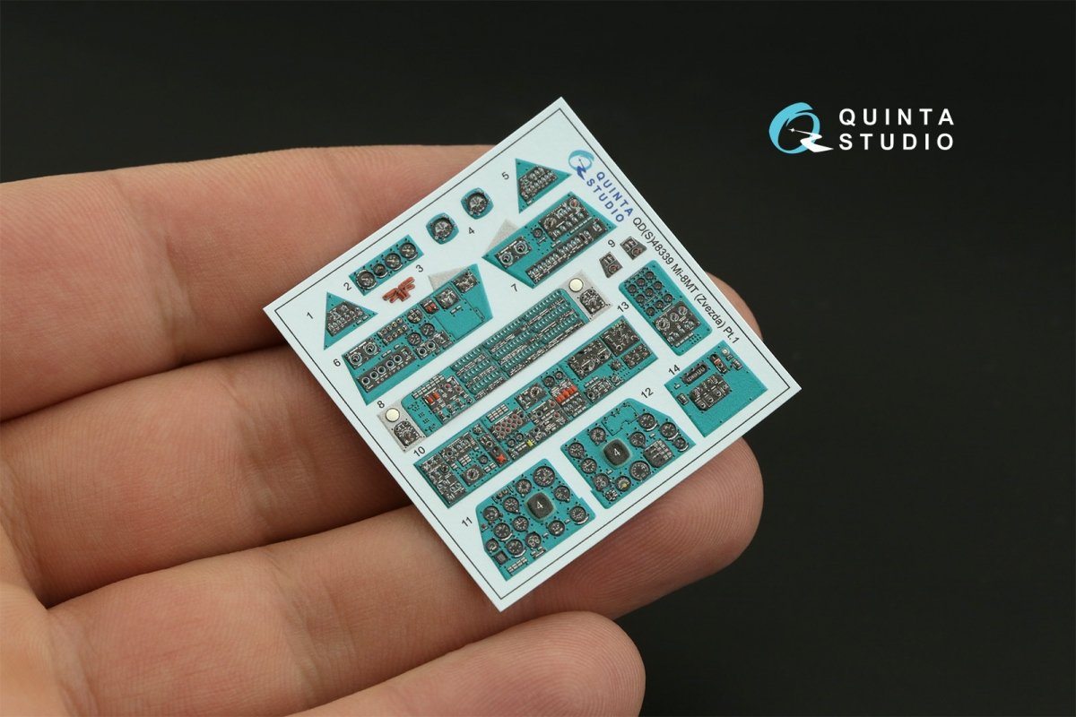 Quinta Studio QDS-48339 Mi-8MT 3D-Printed &amp;amp; coloured Interior on decal paper (Zvezda) (Small version) 1/48 – immagine 2
