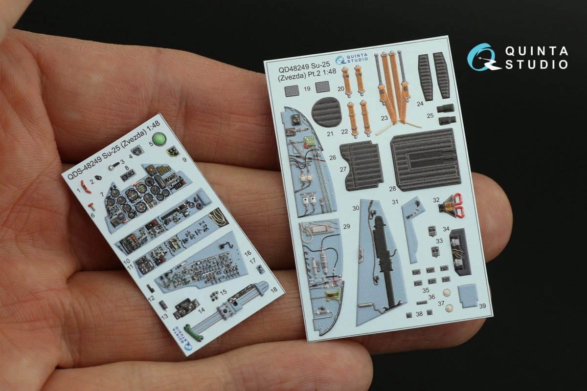 Quinta Studio QD48249 Su-25 3D-Printed &amp;amp; coloured Interior on decal paper (Zvezda) 1/48 – Bild 8