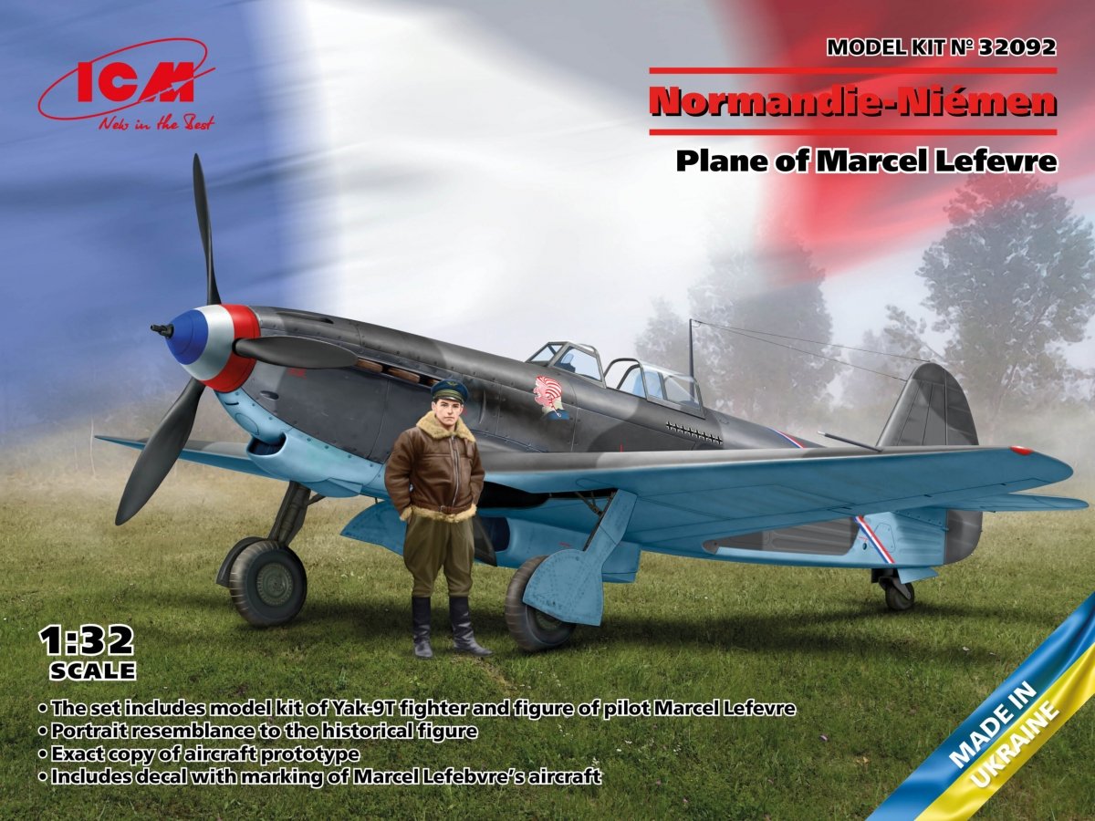 ICM 32092 Normandie-Niémen. Avion de Marcel Lefevre (Yak-9T avec figurine de Marcel Lefevre) 1/32