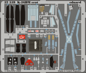 Eduard 32559 MiG-29 Fulcrum K-36DM seat 1/32 TRUMPETER