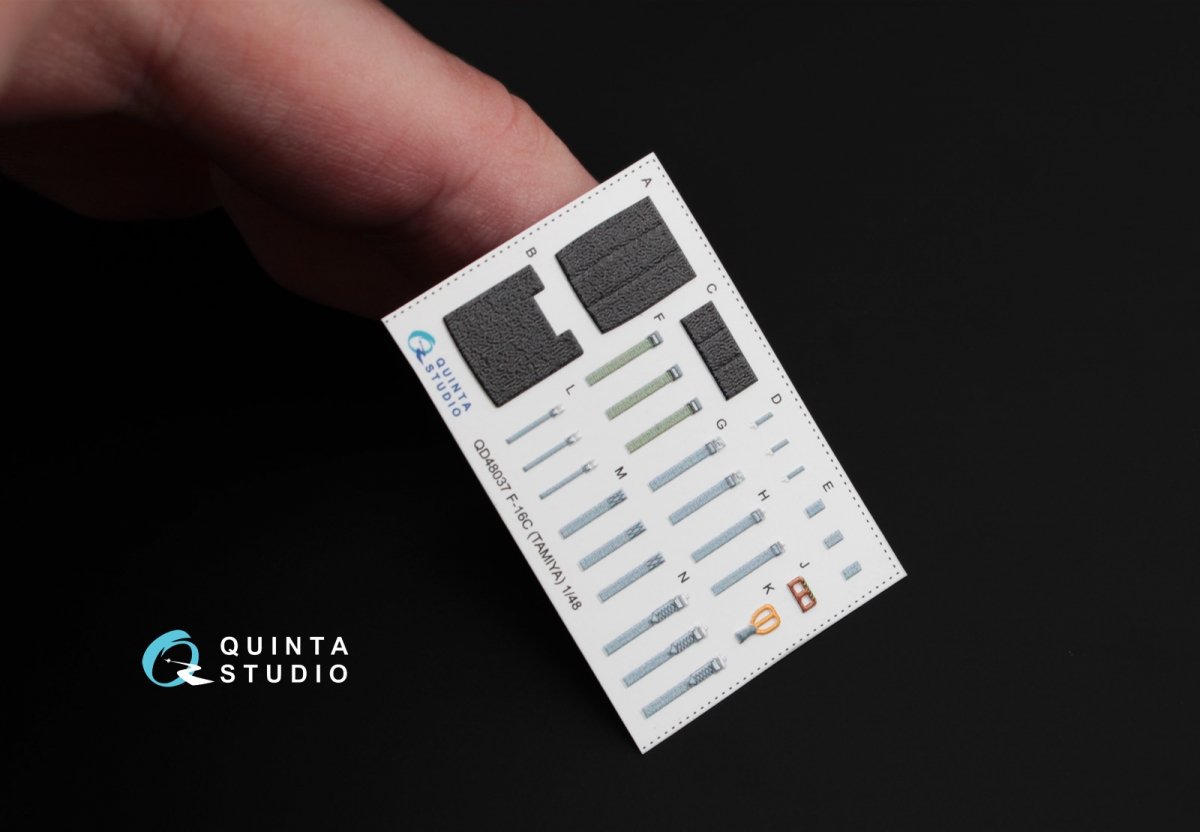Quinta Studio QD48037 F-16С 3D-Printed &amp;amp; coloured Interior on decal paper (for Tamiya kit) 1/48 – Bild 5