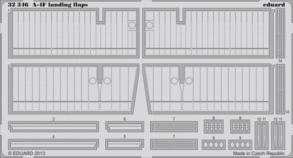 Volets d&amp;#39;atterrissage Eduard 32346 A-4F 1/32 Trumpeter