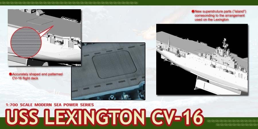 Dragon 7051 USS Lexington CV-16 1/700 – image 6