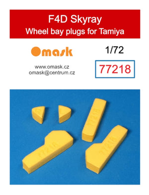 Omask 77218 F4D Skyray Wheel Bay Plugs 60741 (for Tamiya) 1/72