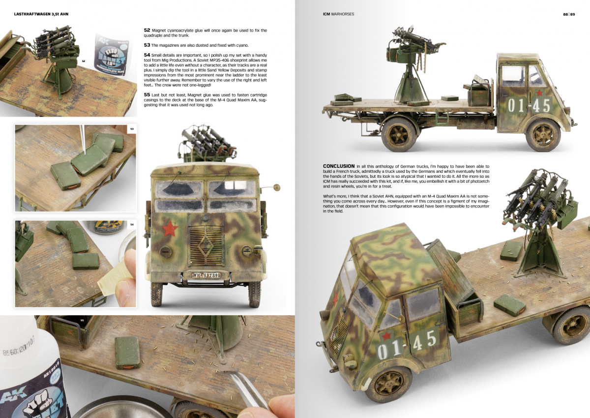AK Interactive AK130011 ICM – HOW TO PAINT &amp;amp; WEATHER WW2 TRUCKS WARHORSES - English – Bild 4