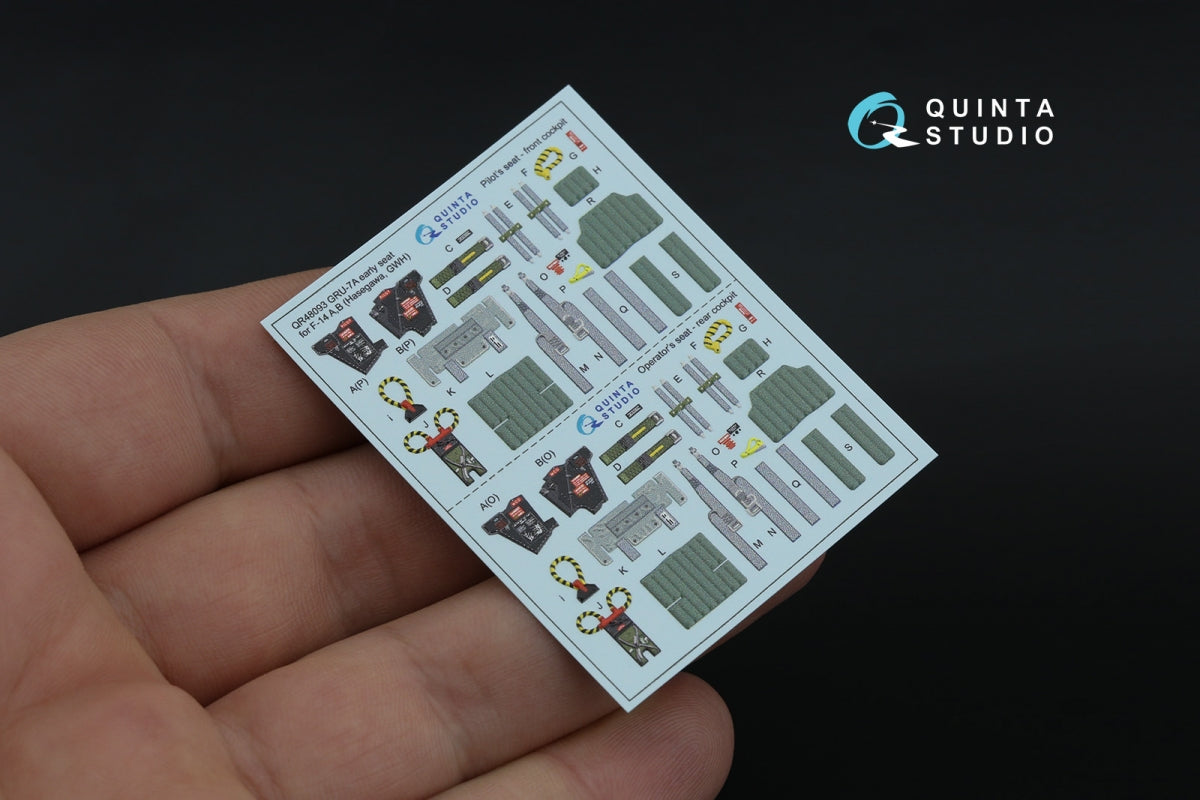Quinta Studio QR+48093 GRU-7A early, 2 ejection seats for F-14 A (Hasegawa, GWH) 1/48 – image 2
