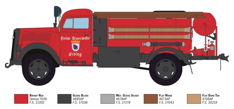 Italeri 3966 OPEL BLITZ FIRE TRUCK 1/24 – immagine 4