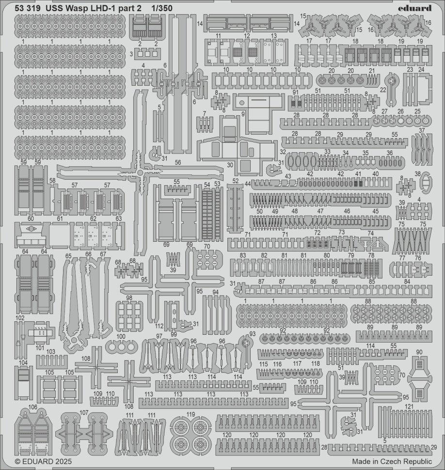 Eduard 53319 USS Wasp LHD-1 Part 2 Trumpeter 1/350