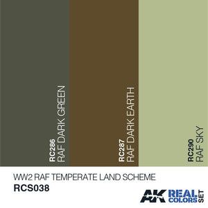 AK Interactive RCS038 RAF TEMPERATE LAND SCHEME 3x10ml – immagine 2