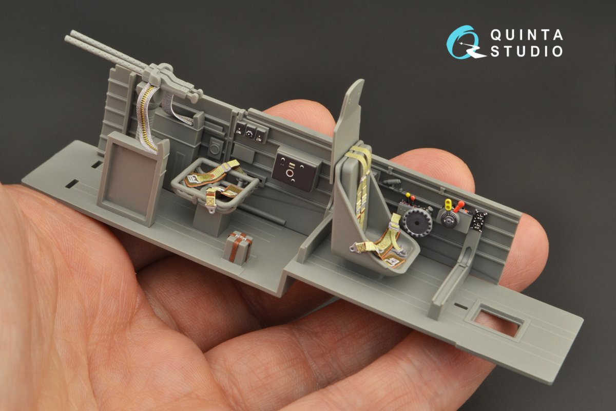 Intérieur imprimé en 3D et coloré sur papier décalcomanie Quinta Studio QD35054 Ju 87G (Border Model) 1/35 – image 5
