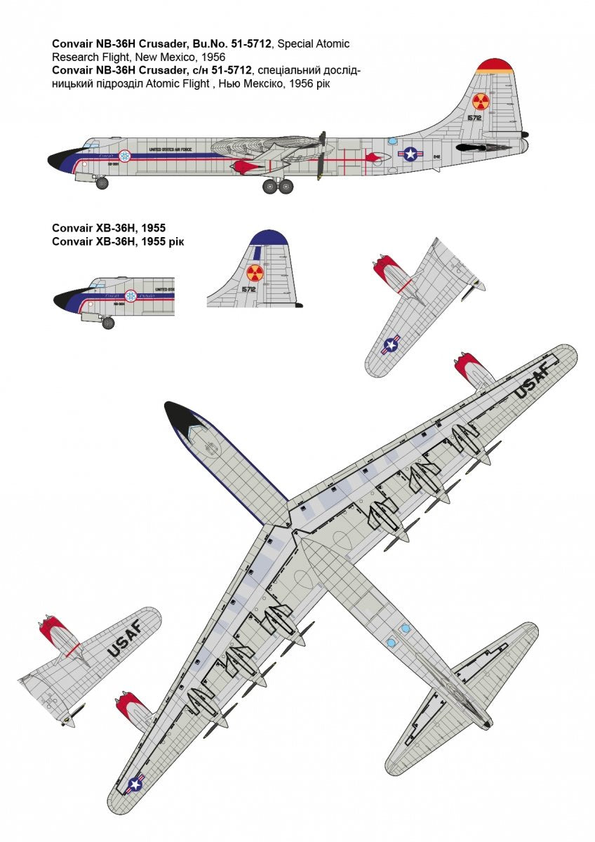 Roden 348 Convair NB/XB-36H Crusader 1/144 – immagine 2