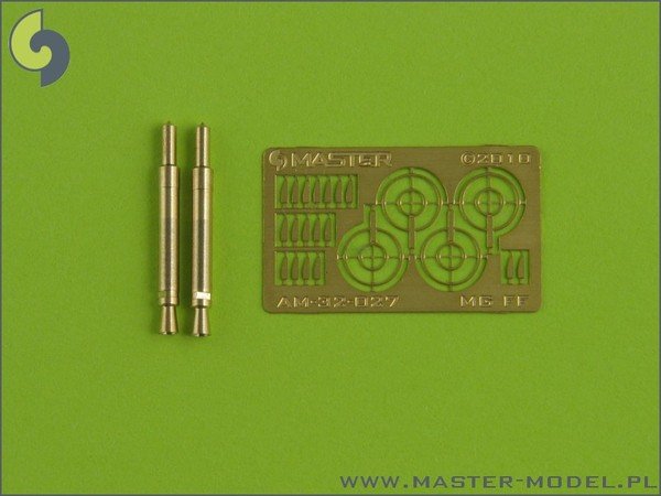 Master AM-32-027 German aircraft autocannon MG FF - turned barrels and etched sights (2pcs) 1/32